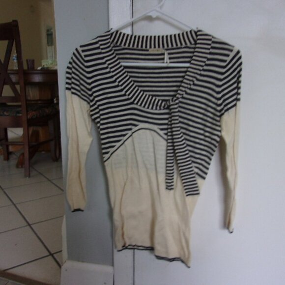 Maxstudio Black & cream tie sweater xs - Picture 1 of 4